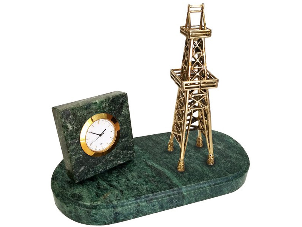 Настольный прибор Нефтяная вышка с логотипом  | Print Logo
