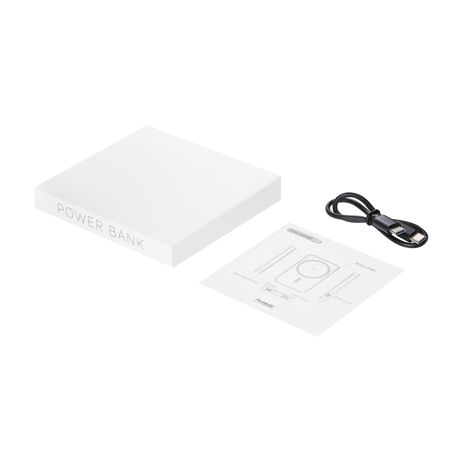 Внешний аккумулятор Ларго PD (Largo PD) 5000mAh с функцией беспроводной зарядки 15W, синий