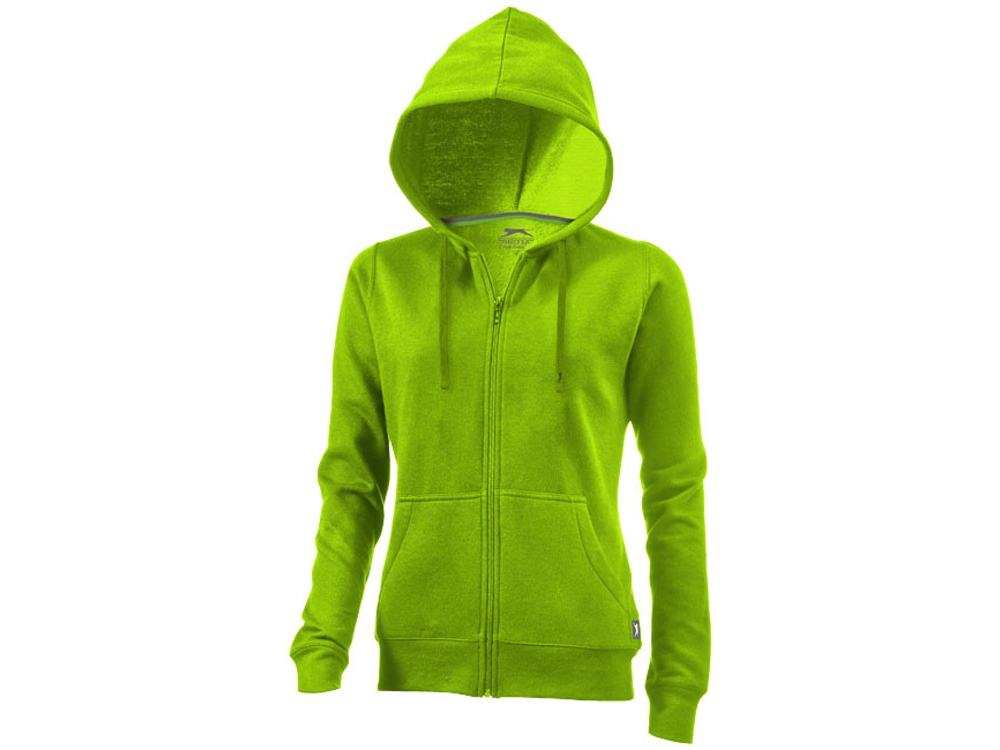 Толстовка Open женская с капюшоном, зеленое яблоко