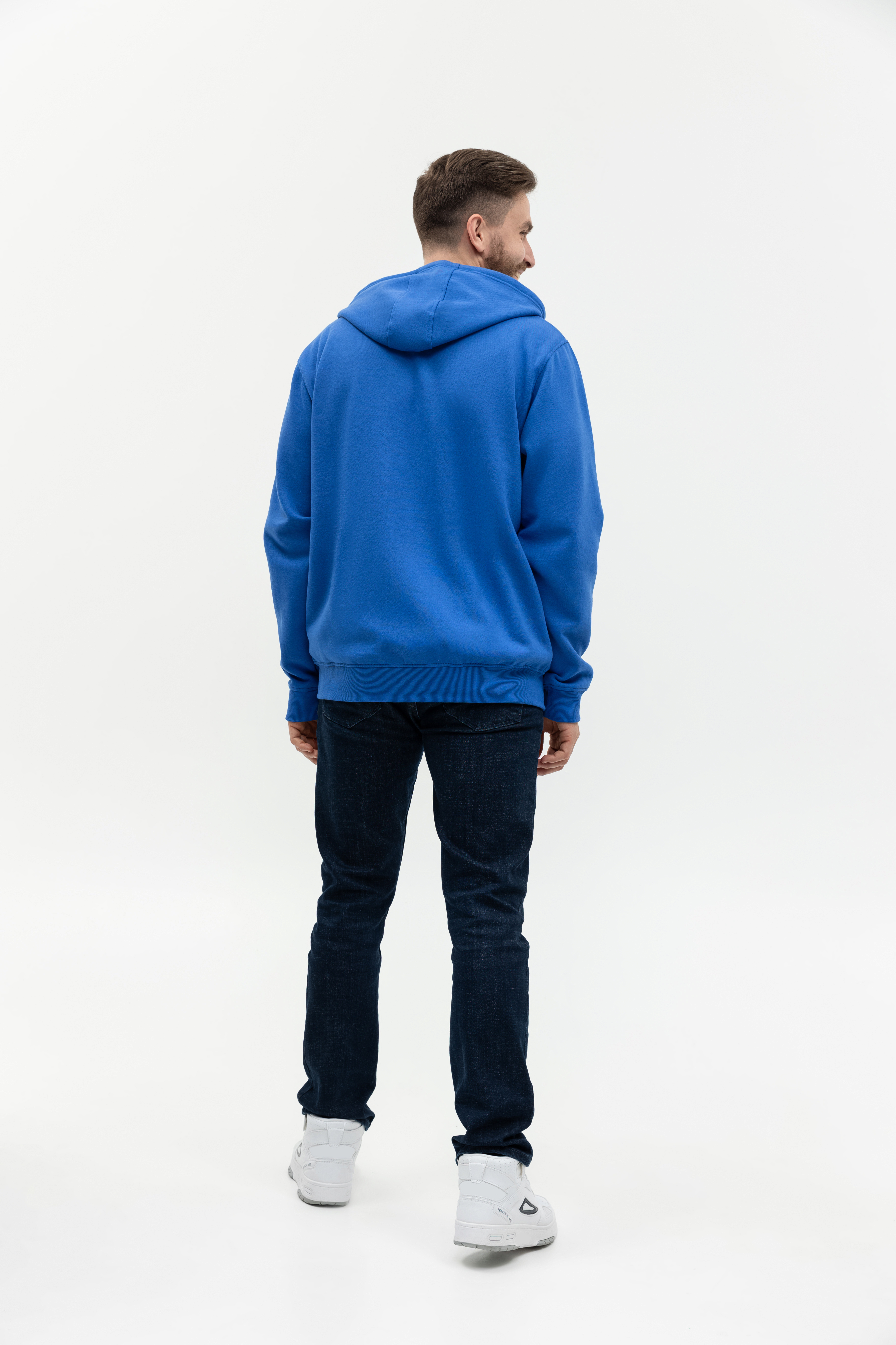 Толстовка мужская STAN с капюшоном на молнии футер с начёсом 280, 17, Синий,  (16/1)  (48/M)