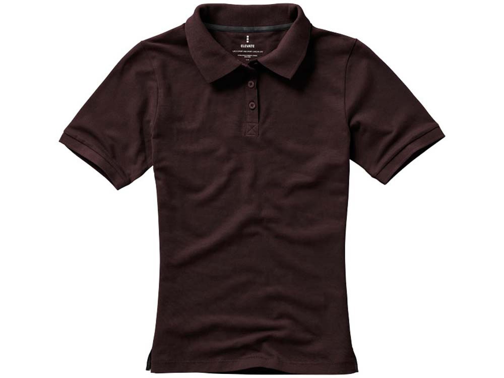 Calgary женская футболка-поло с коротким рукавом, шоколадный коричневый