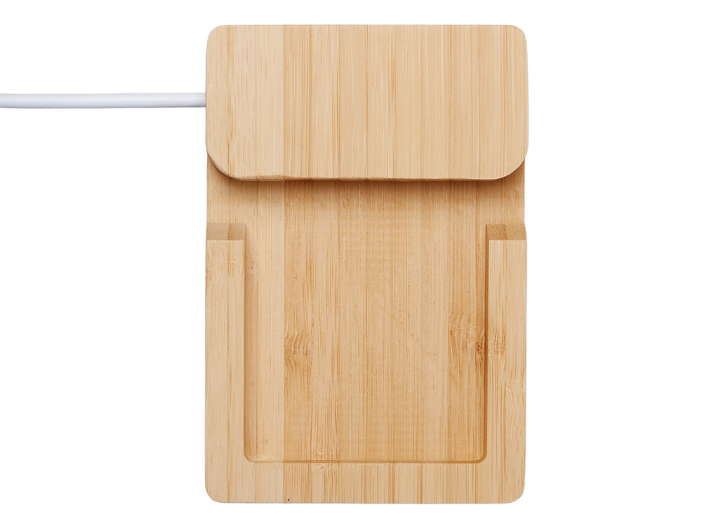 USB хаб Memo, 2*USB, 2*Type C, бамбук