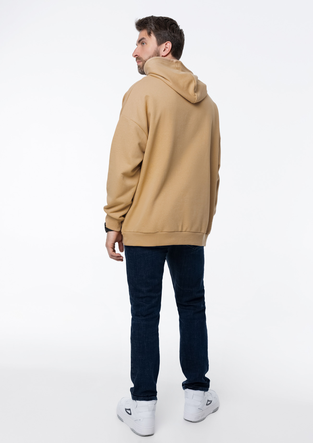 Худи унисекс STAN оверсайз футер без начёса 350, 66, Бежевый,  (54/1)  (44/XS)