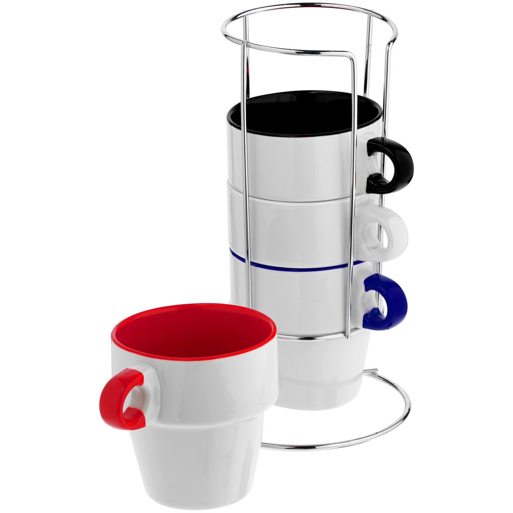 Подставка для 4 кружек Inset — пример нанесения логотипа (Molti) | Print Logo