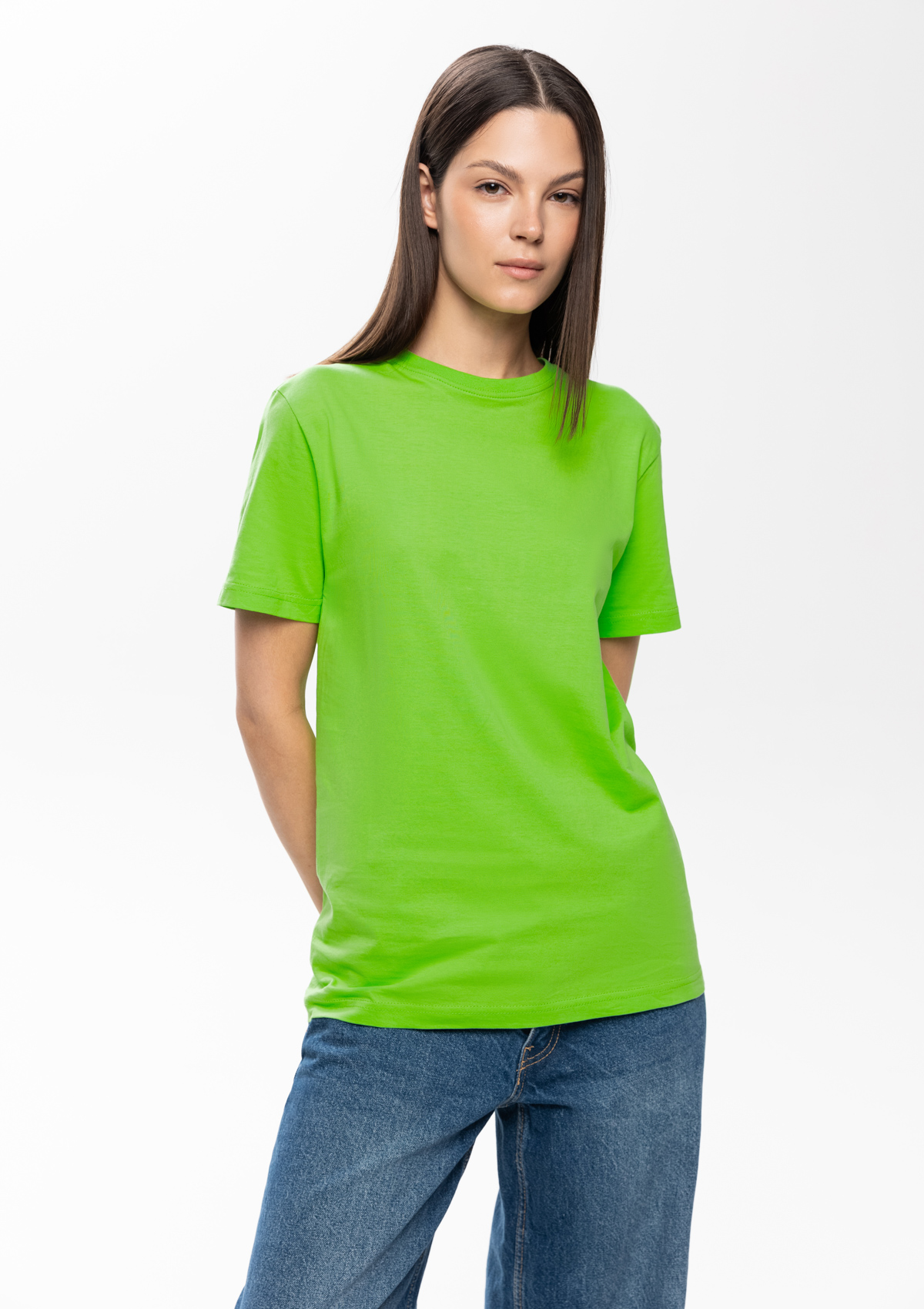 Футболка унисекс без бокового шва STAN хлопок 160, 02, Ярко-зелёный,  (26)  (54/XXL)