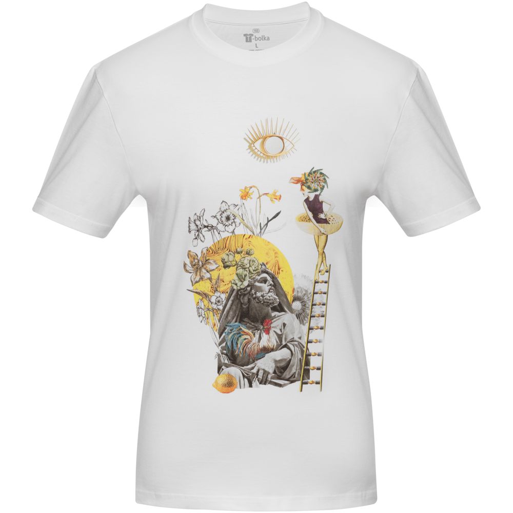 Футболка мужская «Трудно быть богом» — пример нанесения логотипа (Принтэссенция) | Print Logo