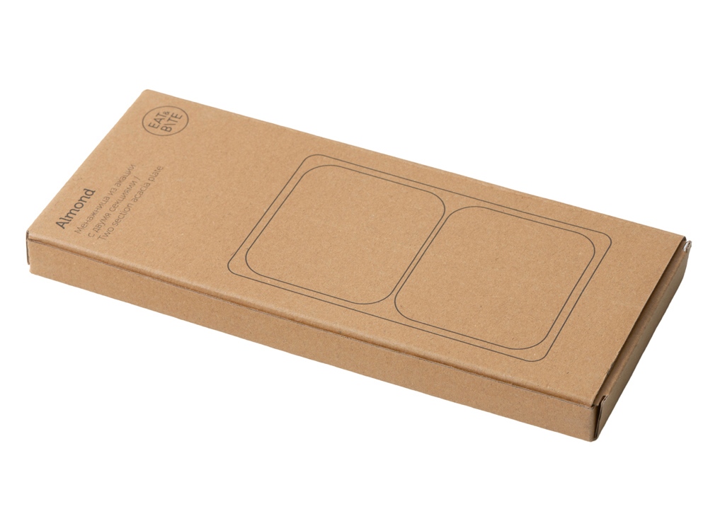 Менажница из акации с двумя секциями Almond