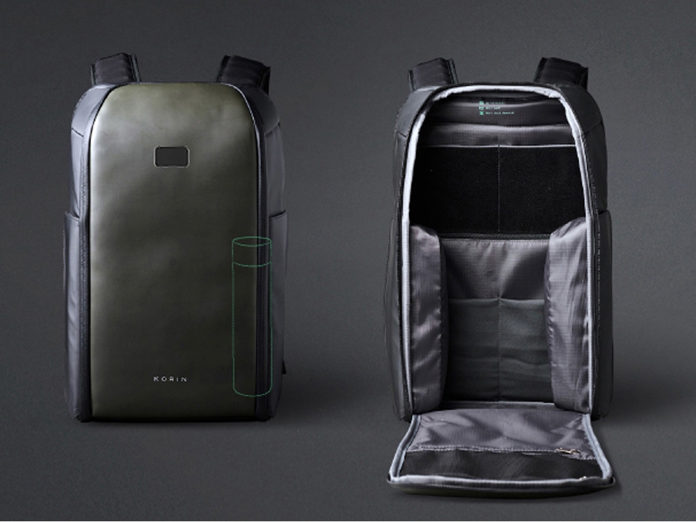 Водостойкий антикражный рюкзак FlipPack для ноутбука 15.6 с логотипом Korin | Print Logo