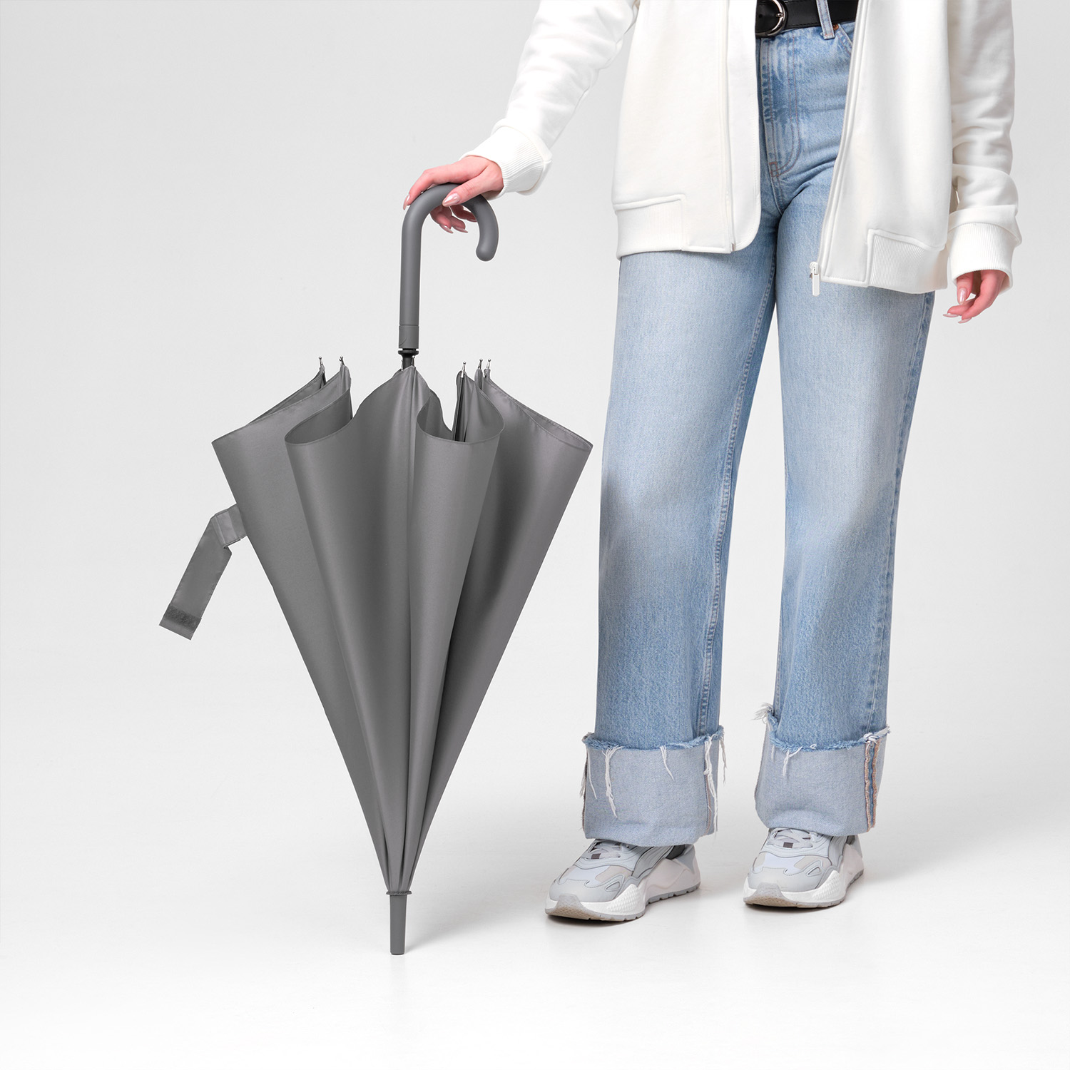 Зонт-трость Фантом (Phantom), серый