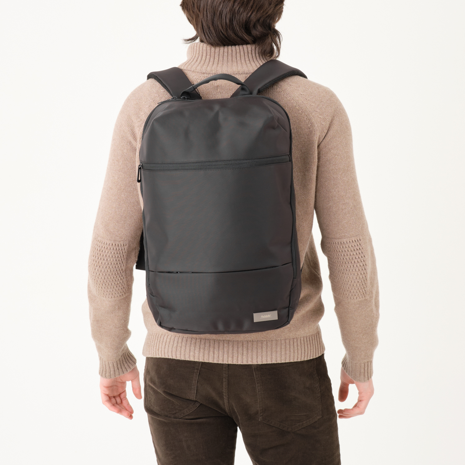 Бизнес рюкзак Таллер (Taller)  с USB разъемом, черный фото на сайте Print Logo.