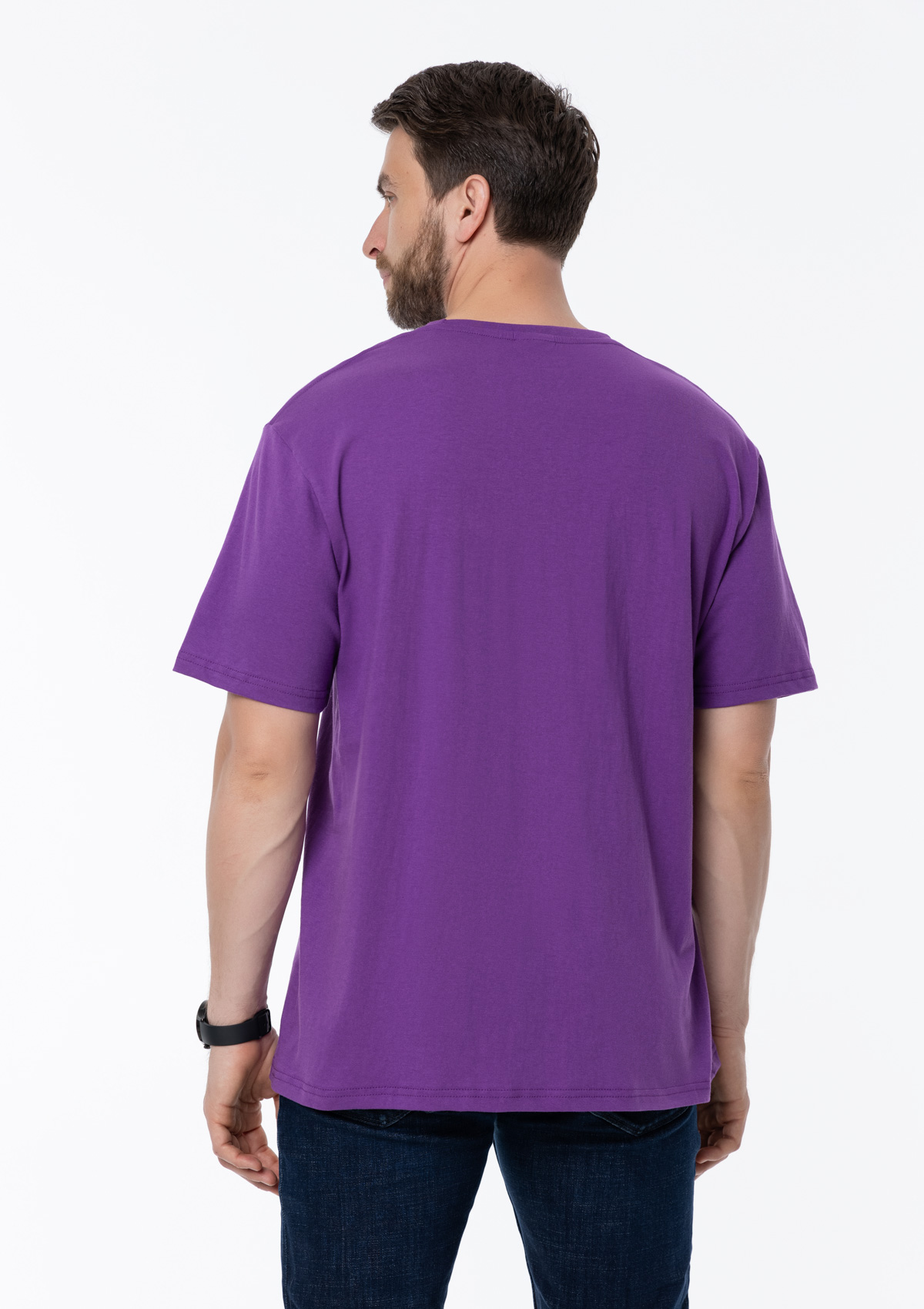 Футболка унисекс без бокового шва STAN хлопок 160, 02, Фиолетовый,  (94)  (48/M)