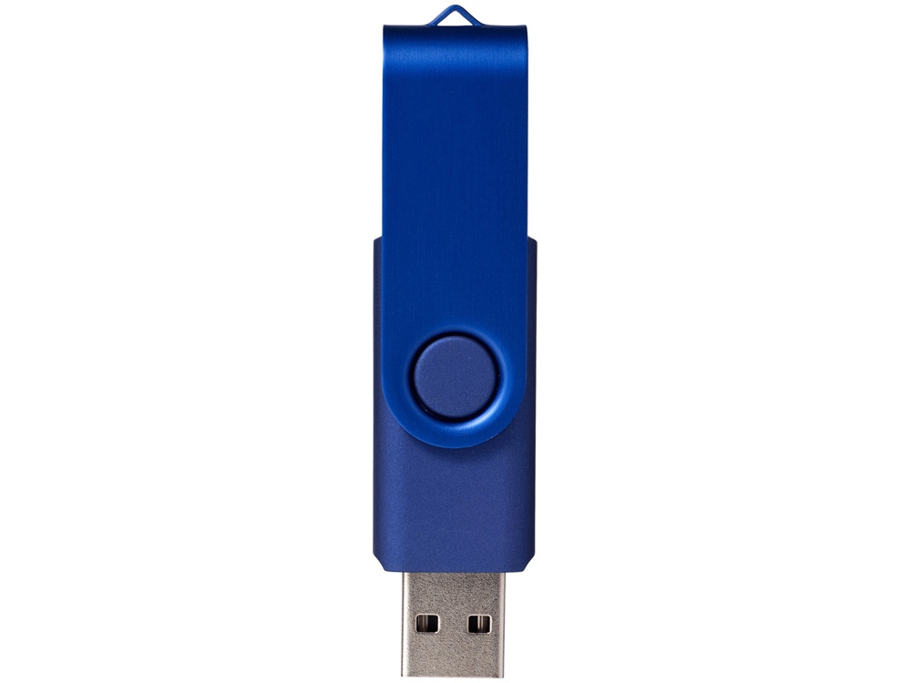 Флеш-карта Rotate Metallic USB 2.0 на 4 Gb, темно-синий