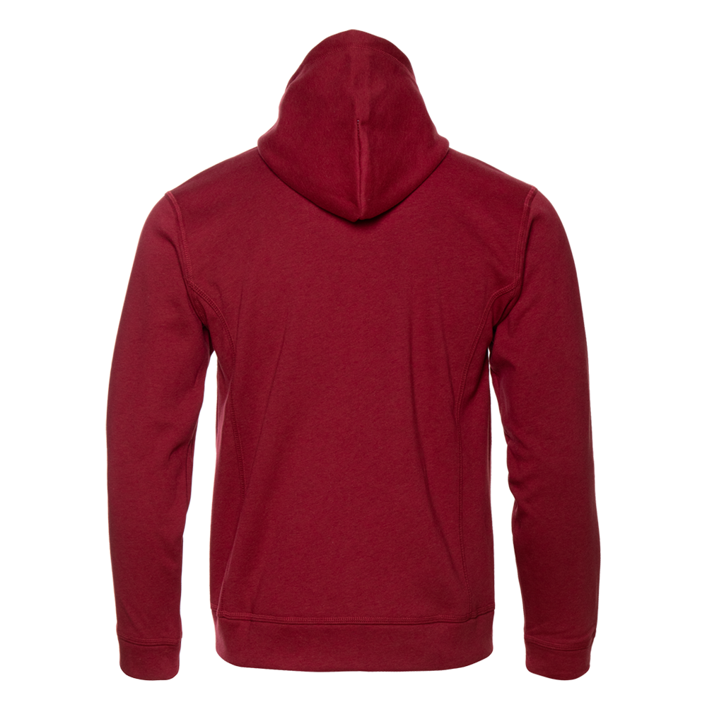 Толстовка мужская STAN с капюшоном на молнии сэндвич 320, 18, Бордовый меланж,  (166)  (46/S)