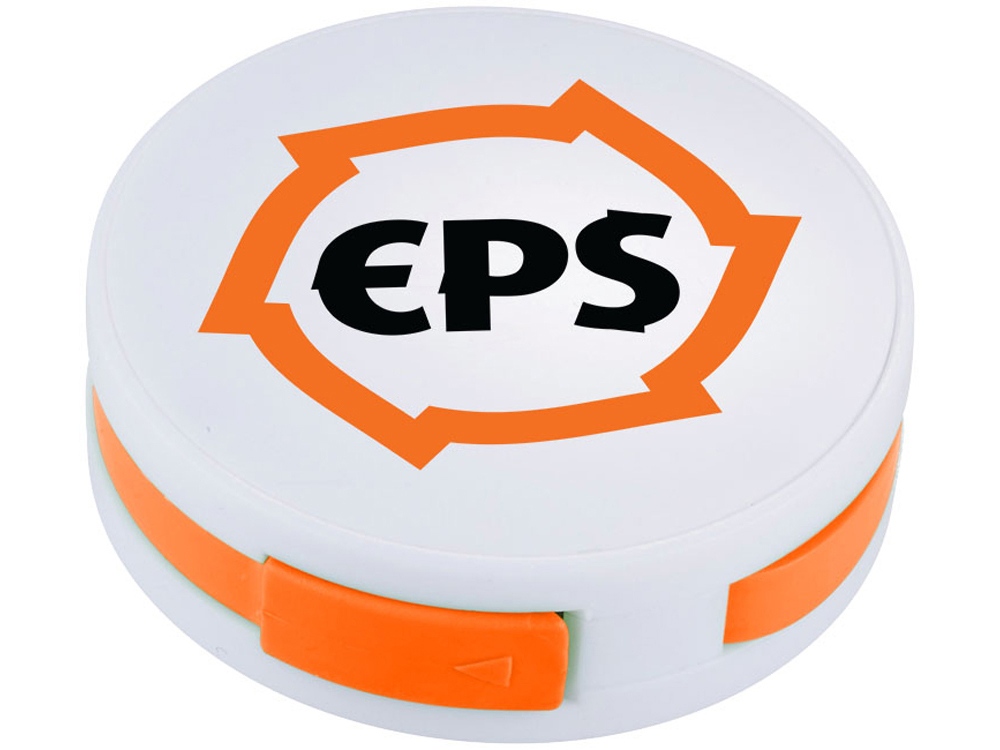 USB Hub Round, на 4 порта, белый/оранжевый