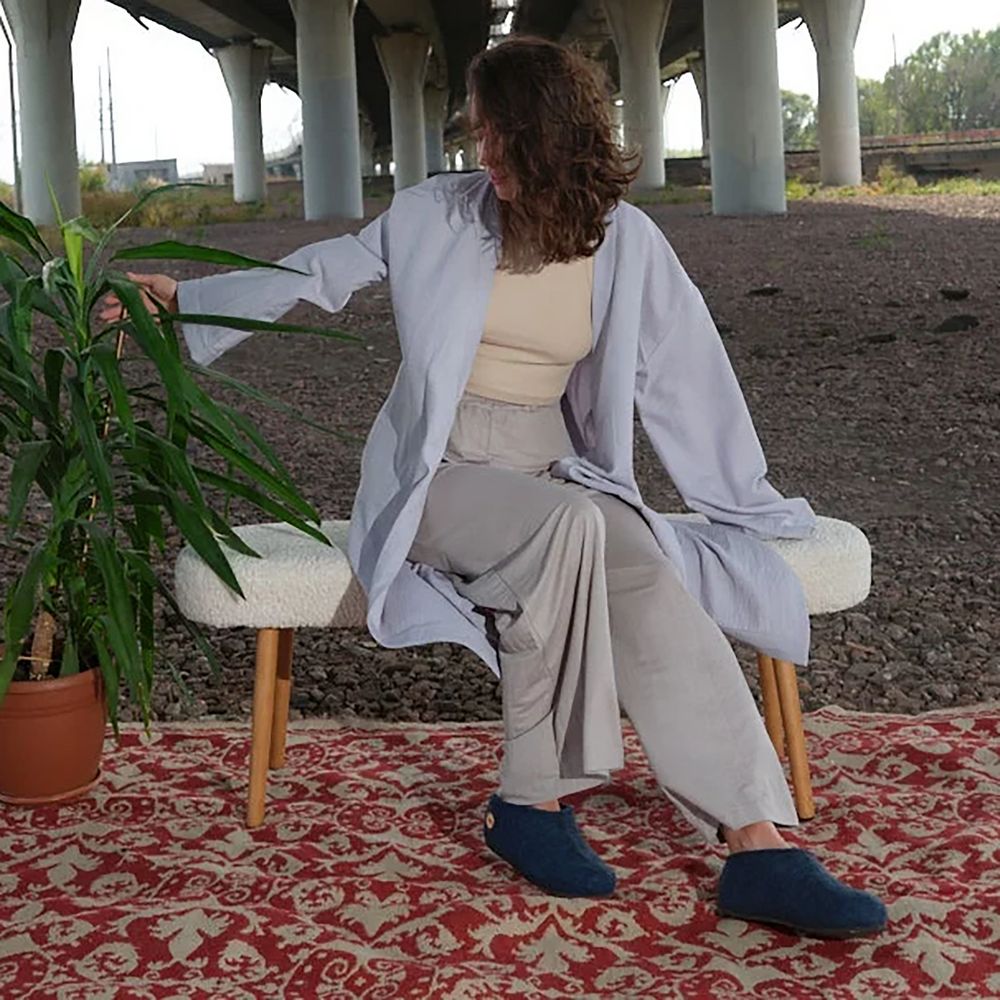 Домашние валенки Cant, темно-синие (индиго), размер 40