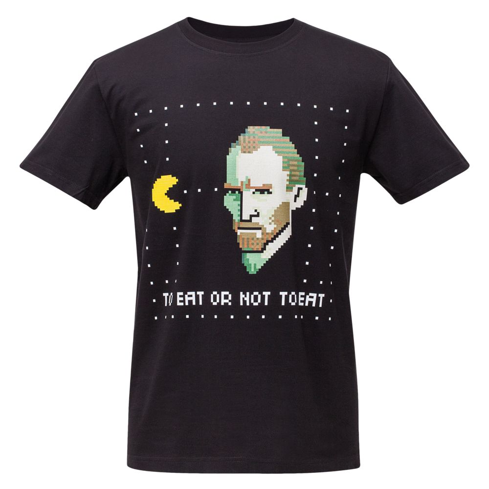 Футболка мужская «Ван-Пакман» — пример нанесения логотипа (Принтэссенция) | Print Logo