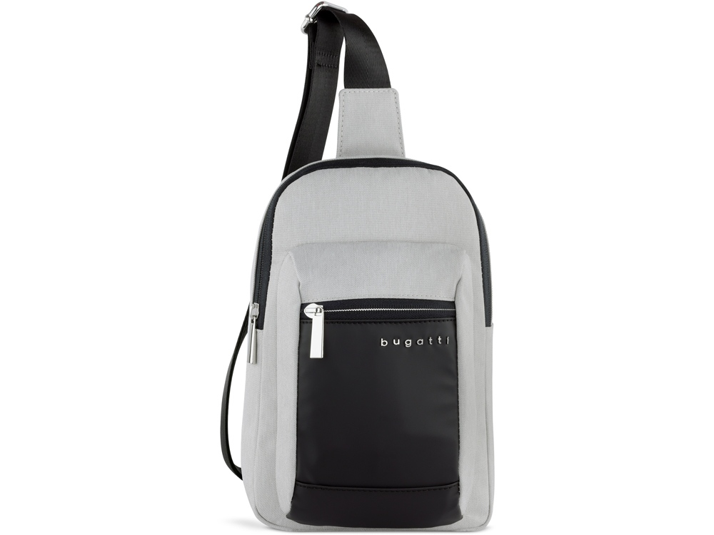 Сумка кросс-боди мужская BUGATTI СЕРА | SERA, светло-серая, полиэстер, 17х6х26,5 см, 2,5 л