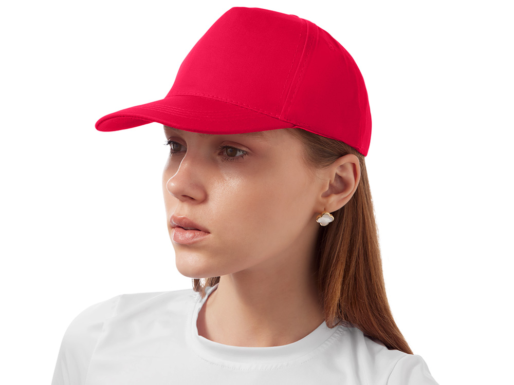 Бейсболка Мемфис 230 5-панельная, красная