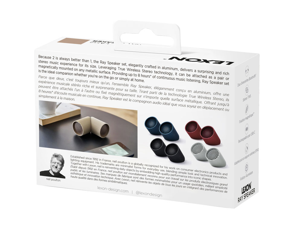 Беспроводная колонка Ray Speaker, серебристый