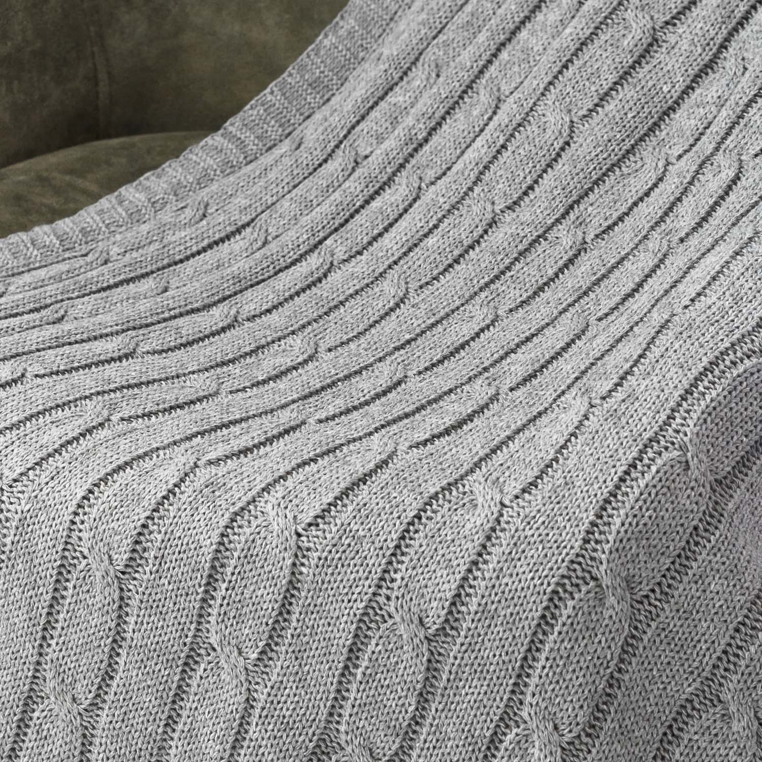 Плед Fado вязаный, серый (без подарочной коробки)