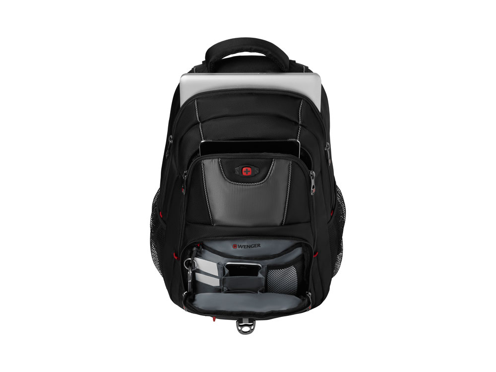 Рюкзак Pillar WENGER 16'', черный/серый, полиэстер, 38 x 25 x 48 см, 25 л