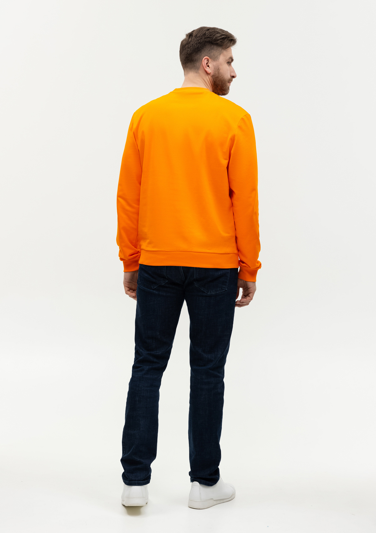 Свитшот унисекс STAN футер без начёса, 260, 63, Оранжевый,  (28/1)  (48/M)