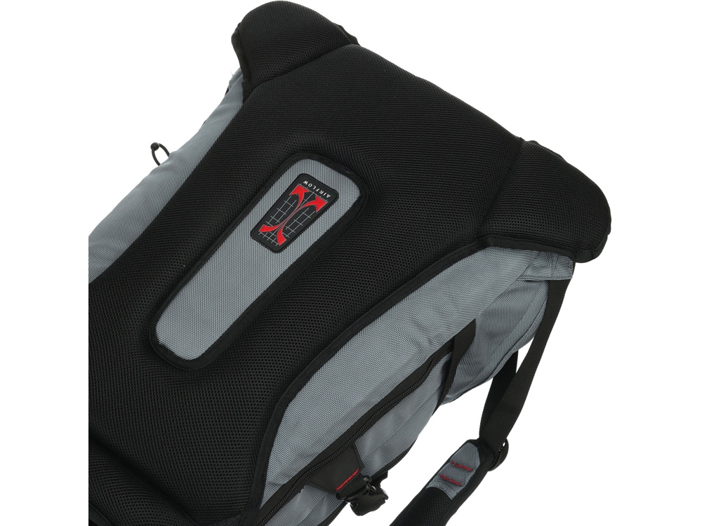 Рюкзак TORBER ДРАЙВ с отделением для ноутбука 15, серый/красный, полиэстер 1680D, 36x17x50 см, 30 л