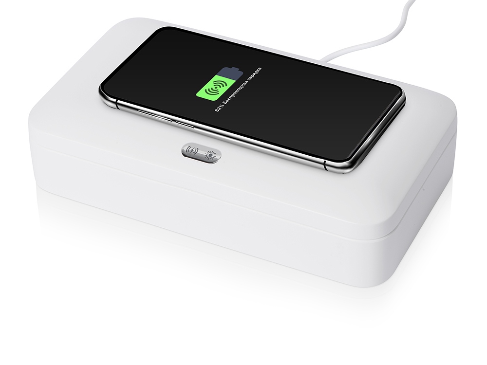 УФ-стерилизатор c функцией беспроводной зарядки Sector, Evolt, белый