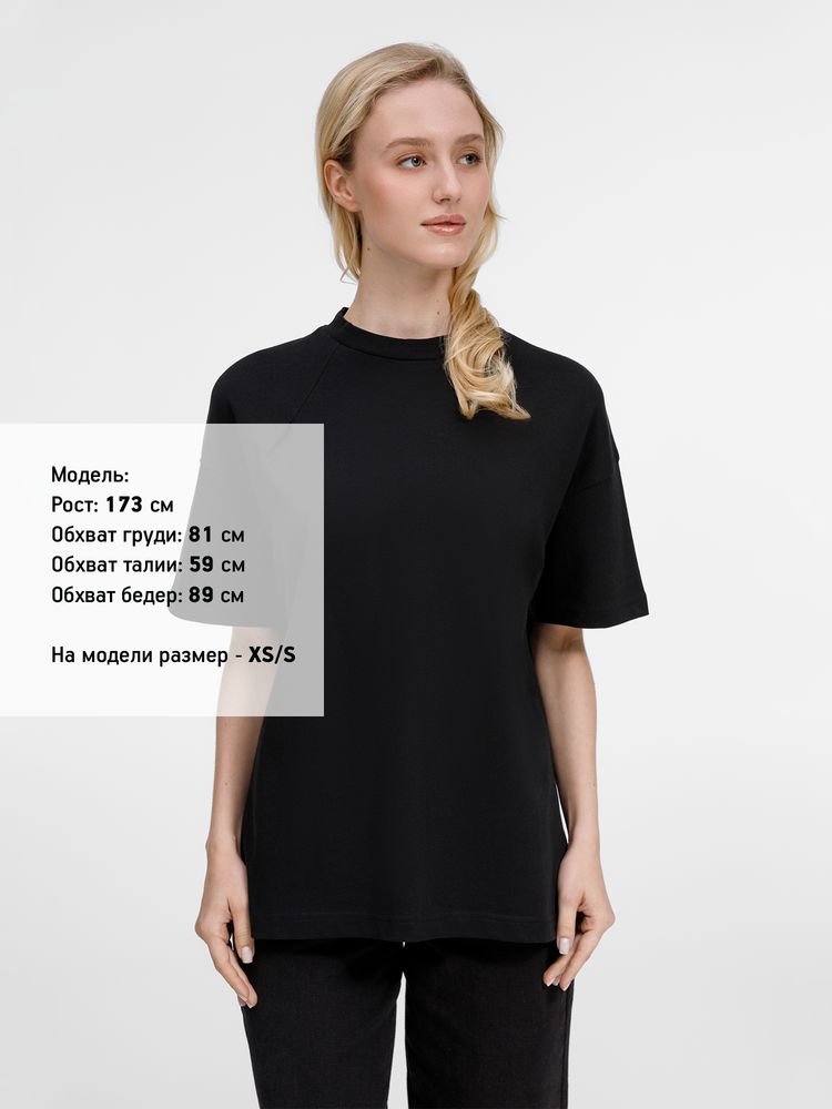 Футболка оверсайз унисекс Sinkopa, черная, размер XS/S