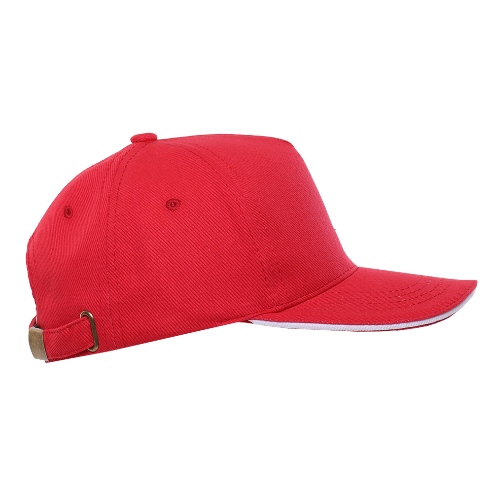 Бейсболка с кантом STAN 5 клиньев хлопок 330, 04, Красный,  (14)  (56-58)