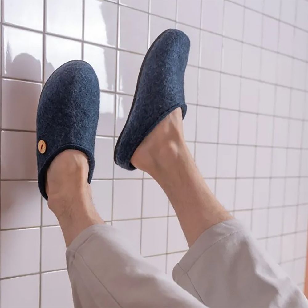 Домашние валенки Step, темно-синие (индиго), размер 45