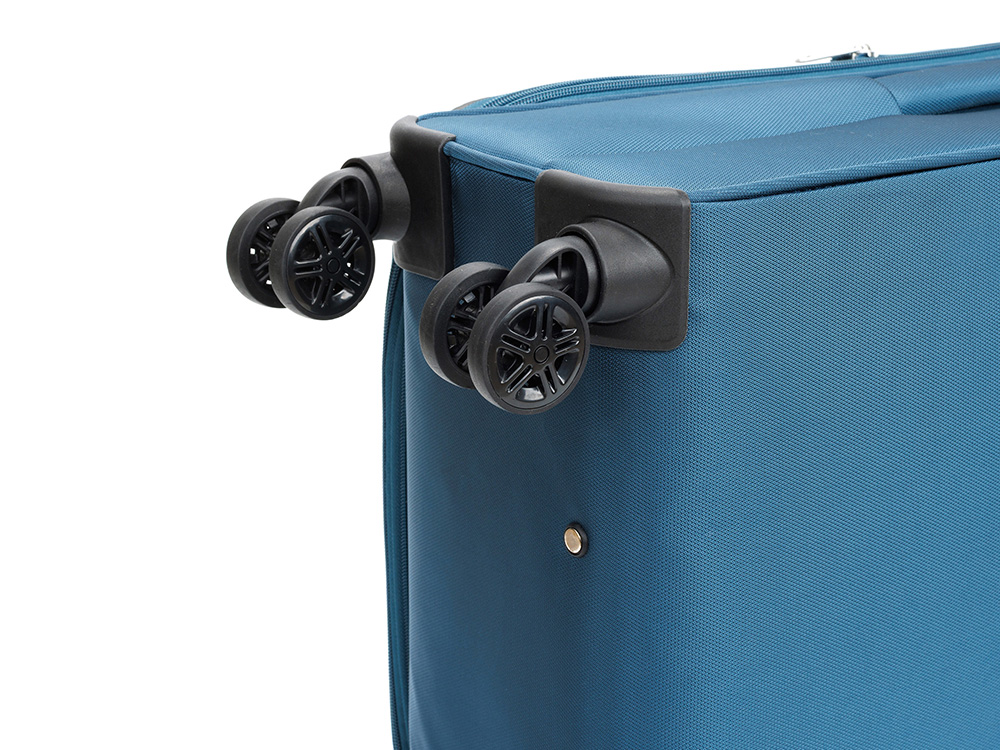 Чемодан TORBER ВИВИ, синий, полиэстер, 44 х 25 х 67 см, 63 л