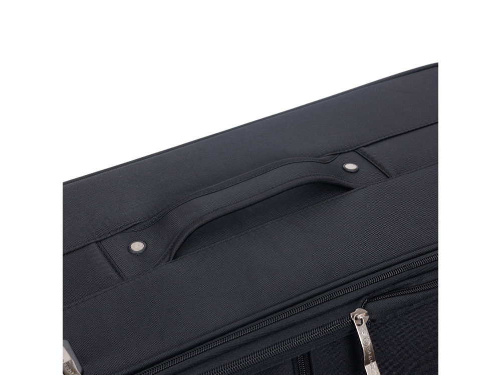 Чемодан TORBER БРОСНО, чёрный, нейлон 600D, 48 х 30 х 78 см, 85 л