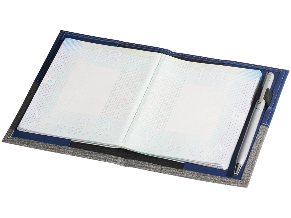 Обложка для паспорта Heathered, синий