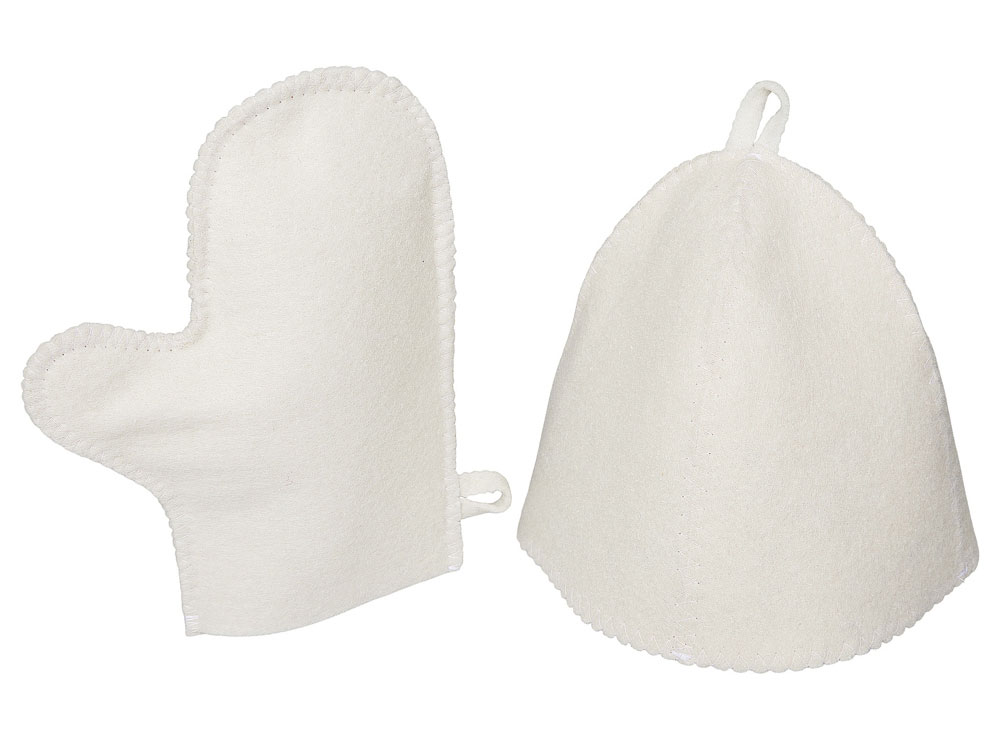 Банный набор из шапки и рукавицы Renew с логотипом  | Print Logo