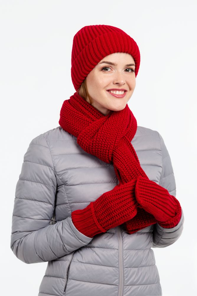 Варежки Nordkyn, глубокий красный, размер L/XL