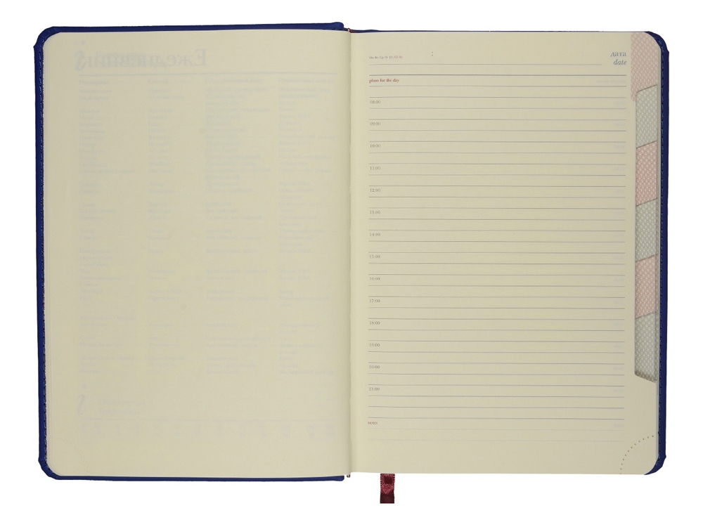 Ежедневник недатированный А5 Velvet Index (синий)