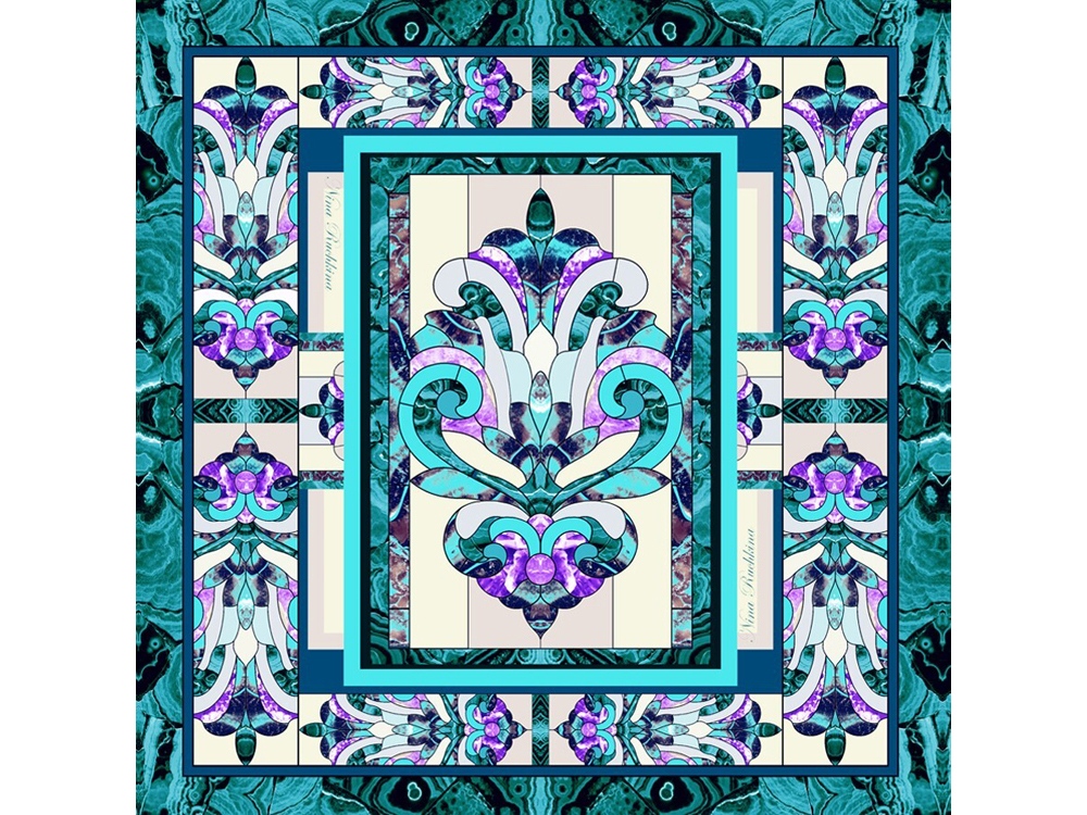 Набор: платок Каменный цветок и свеча Утонченность