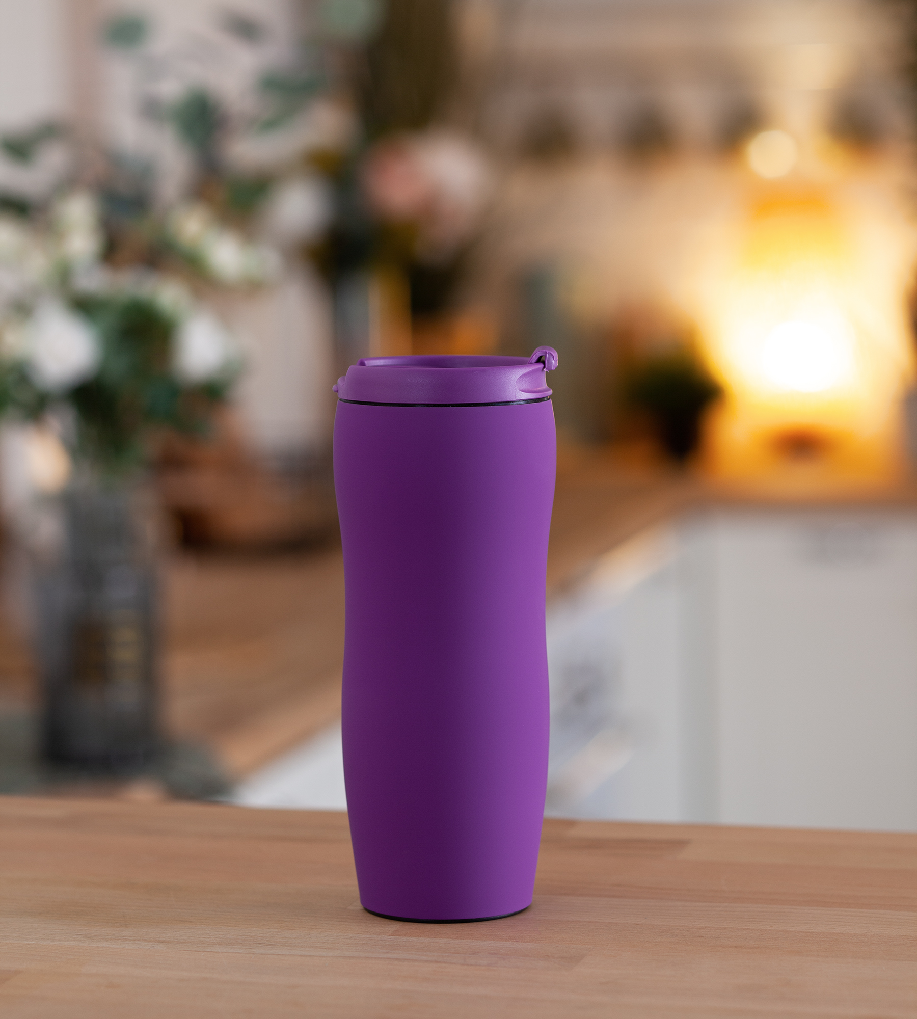 Термостакан "Монтана" 400 мл, покрытие soft touch, бирюзовый