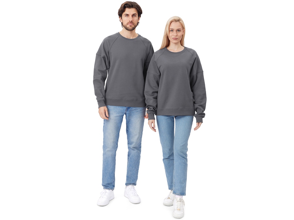 Свитшот оверсайз Paris, унисекс, темно-серый