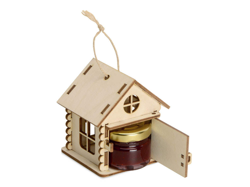 Подарочный набор Варенье из клубники и шампанского в домике с логотипом Eat&Bite | Print Logo