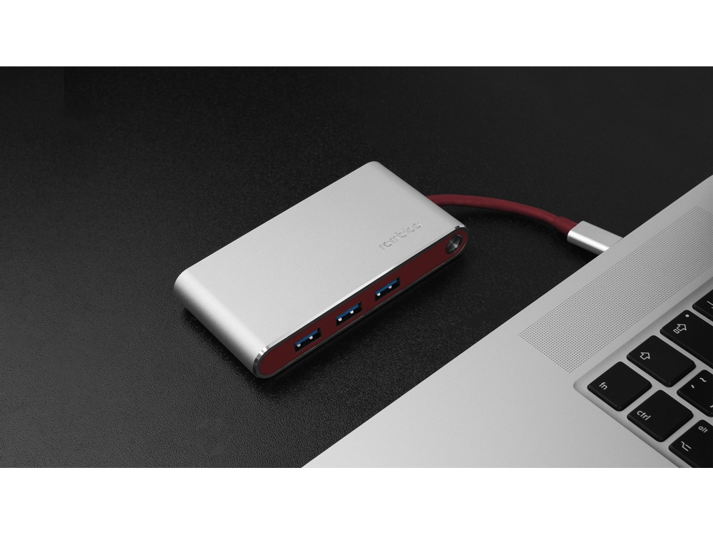 Хаб USB Rombica Type-C Hermes Red (Р)