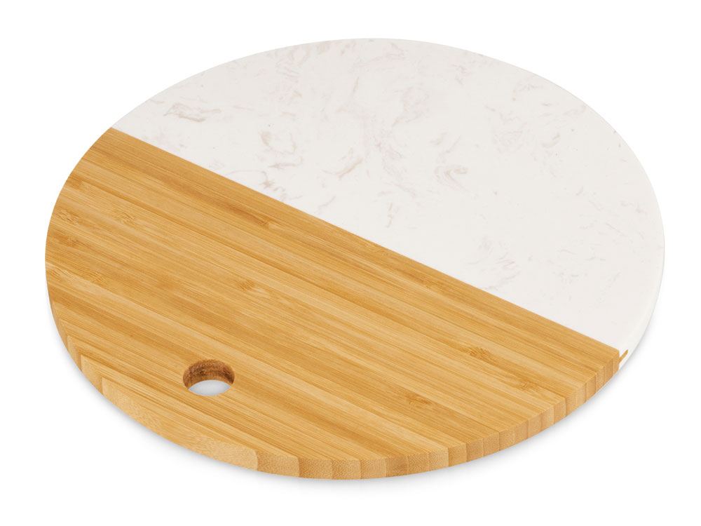 Разделочная доска из бамбука и мрамора Julia с логотипом Eat&Bite | Print Logo