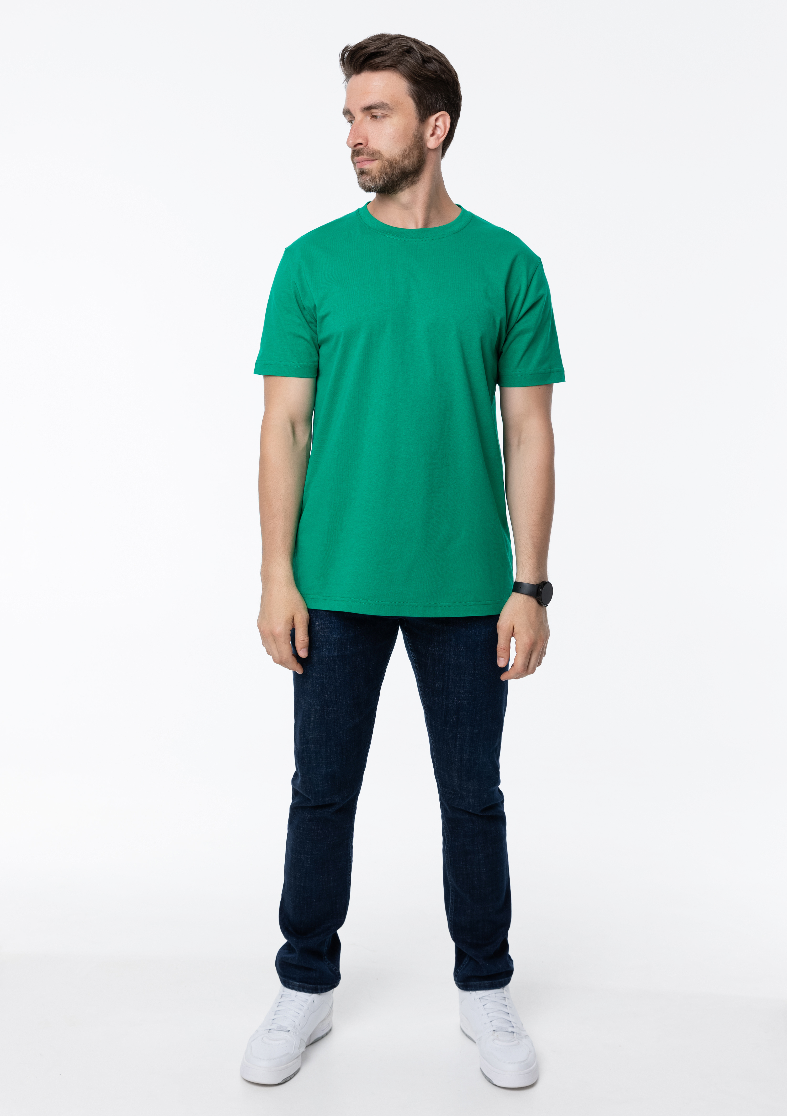 Футболка унисекс STAN, хлопок 150, 51, Зелёный,  (30/1)  (52/XL)