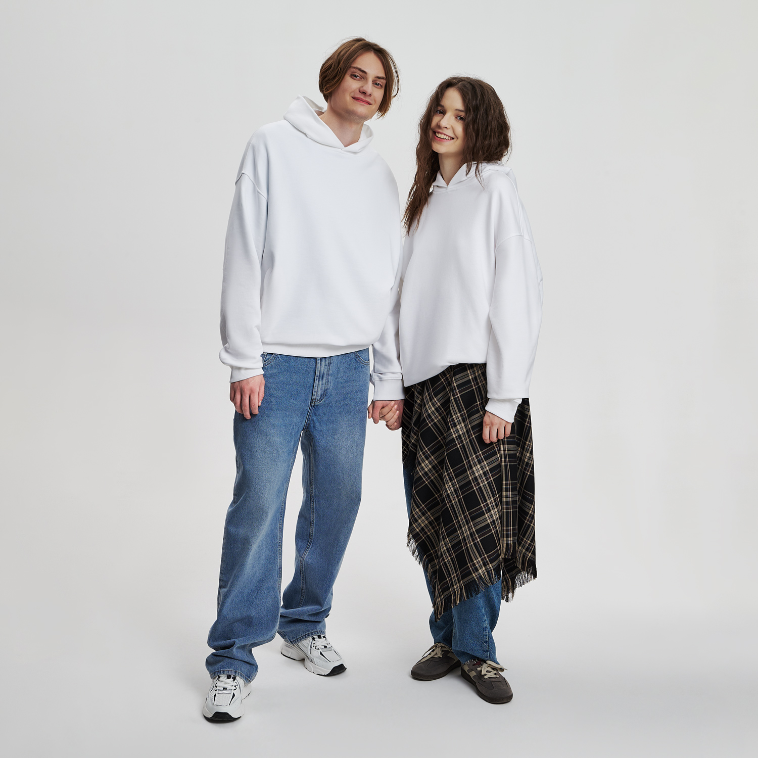 Худи оверсайз унисекс Фьюжн (Fusion), белый, размер 2XS