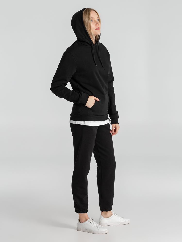 Толстовка с капюшоном унисекс Hoodie, черная, размер L