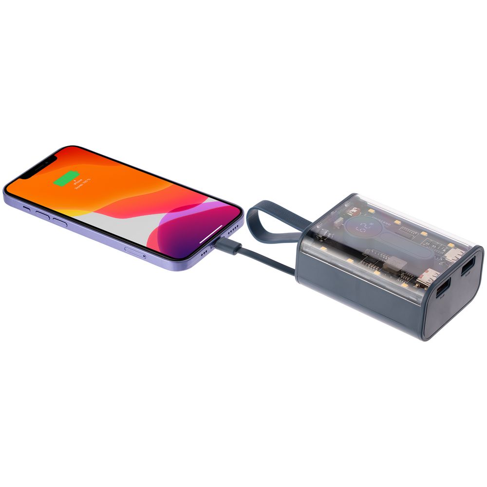 Аккумулятор с быстрой зарядкой Trellis Quick 10000 мАч фото на сайте Print Logo.