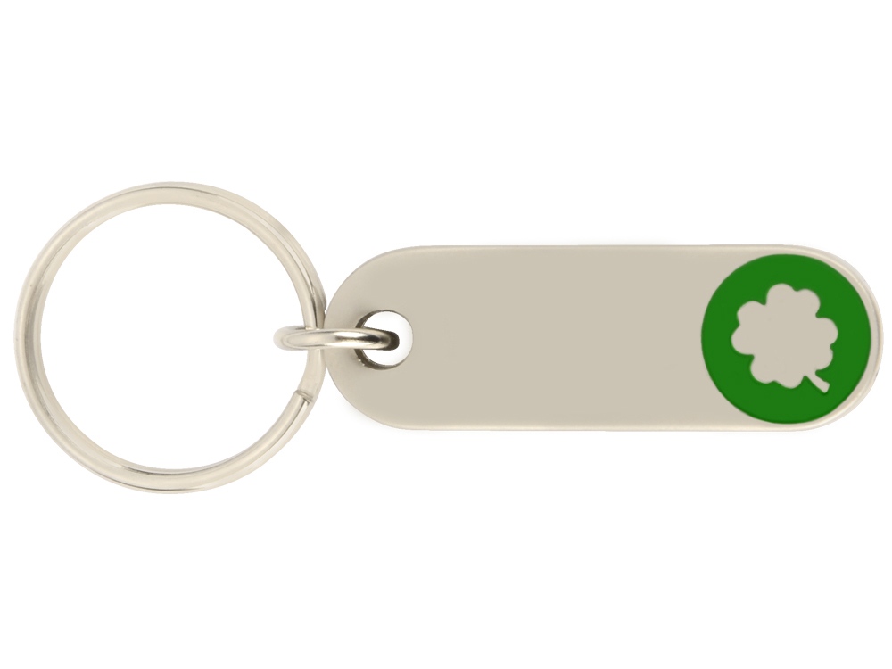 Брелок Clover, серебристый/зеленый