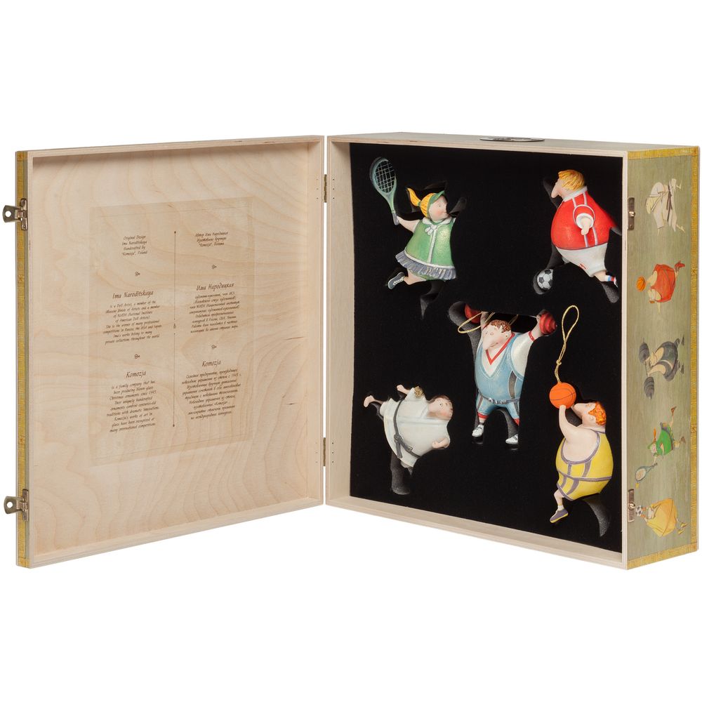 Набор из 5 елочных игрушек Sports Collection с логотипом Ima Naroditskaya | Print Logo