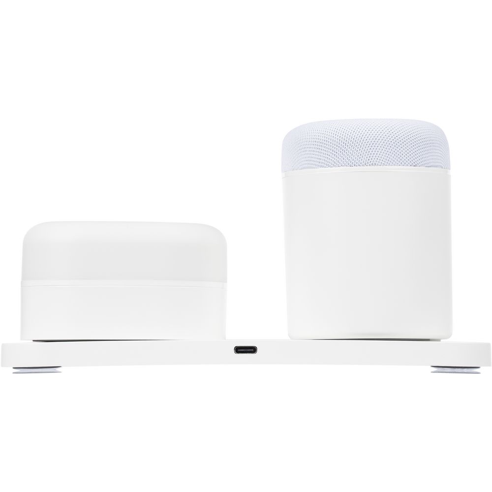 Станция беспроводной зарядки с колонкой и ночником Trilogy фото на сайте Print Logo.